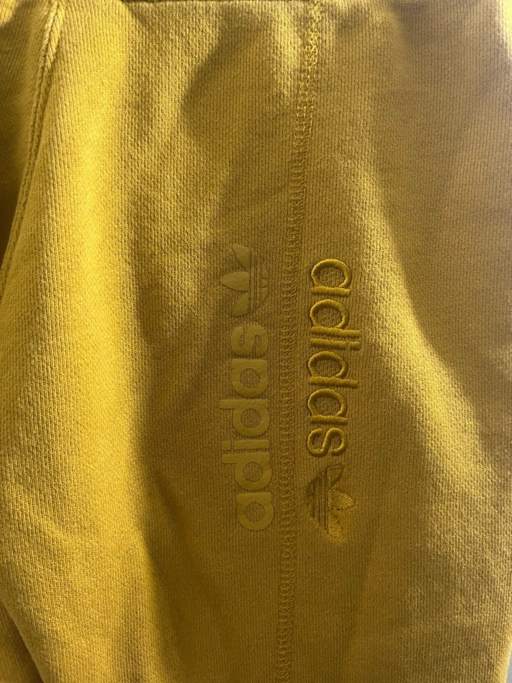 adidas Men's Mustard Yellow Jogger Sweatpants - Picture 7 of 7